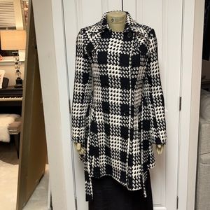 Black and white express style pea coat.